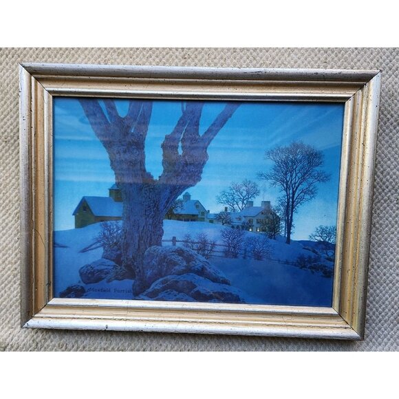 1952 Vintage Original MAXFIELD PARRISH Lights of Welcome Chromolithograph Print - Picture 9 of 9